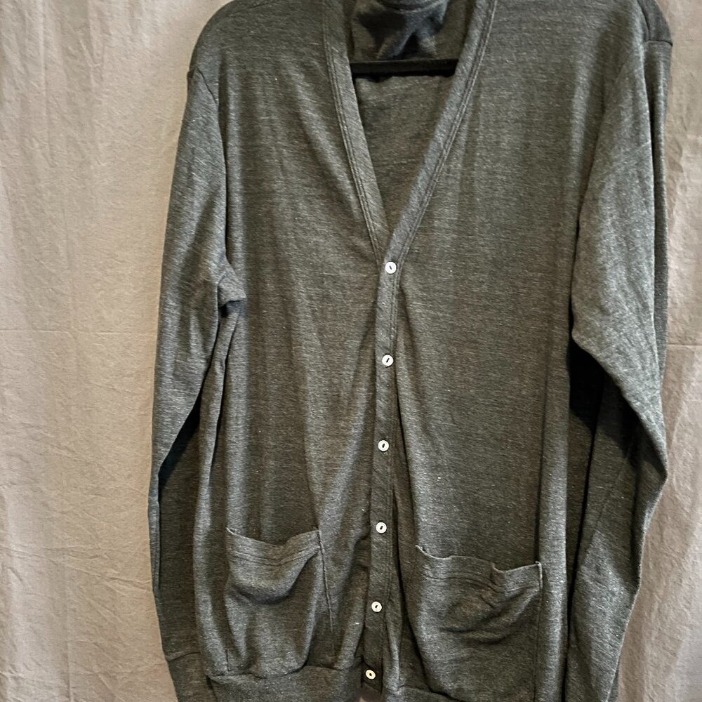 American Apparel rare original 2010s hipster oversized cardigan gray heather L